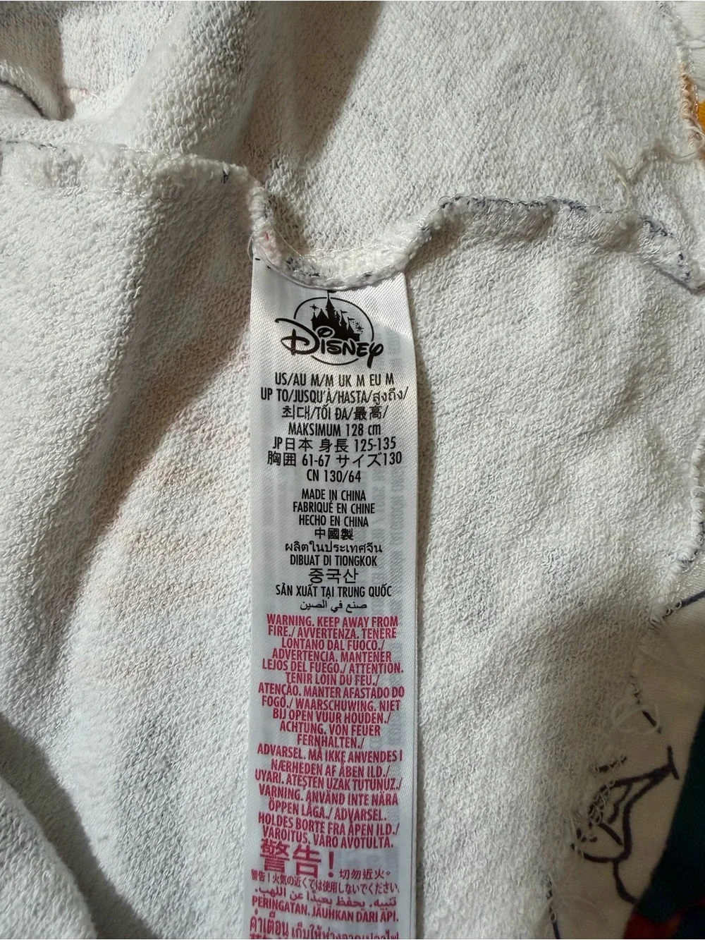 Disney Allover Critters White Dress with Characters  Coral Trim/pockets size Med